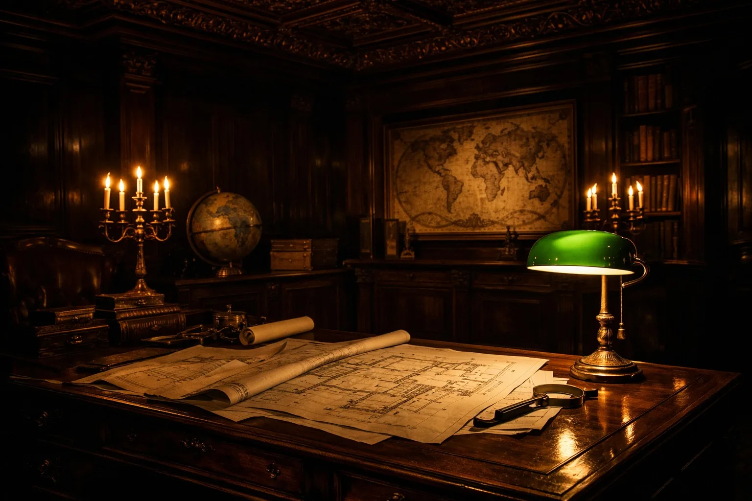 Professional trader standing beside market screens at night